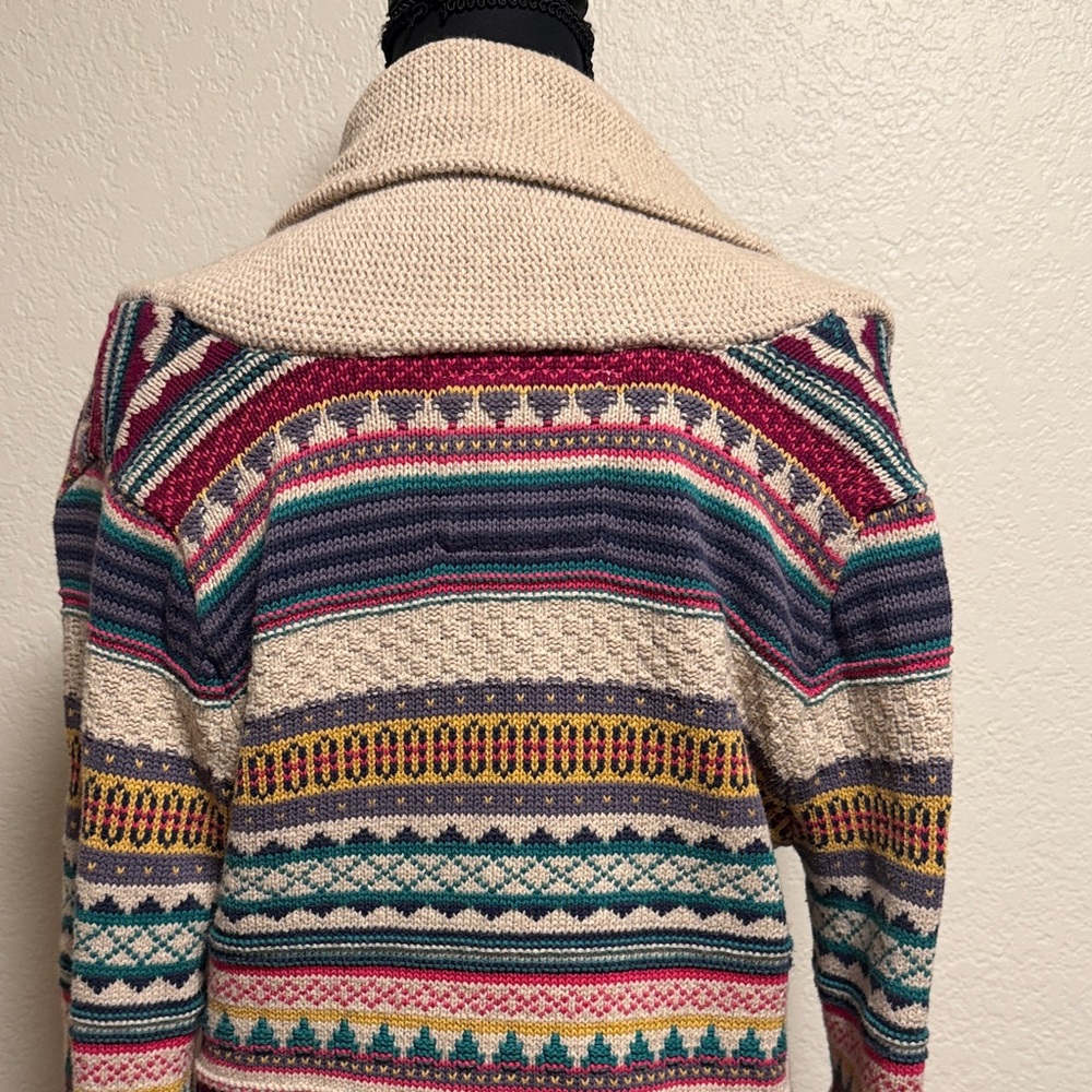 Fun Cream & Multicolor Patterned Cardigan - Picture 6 of 7